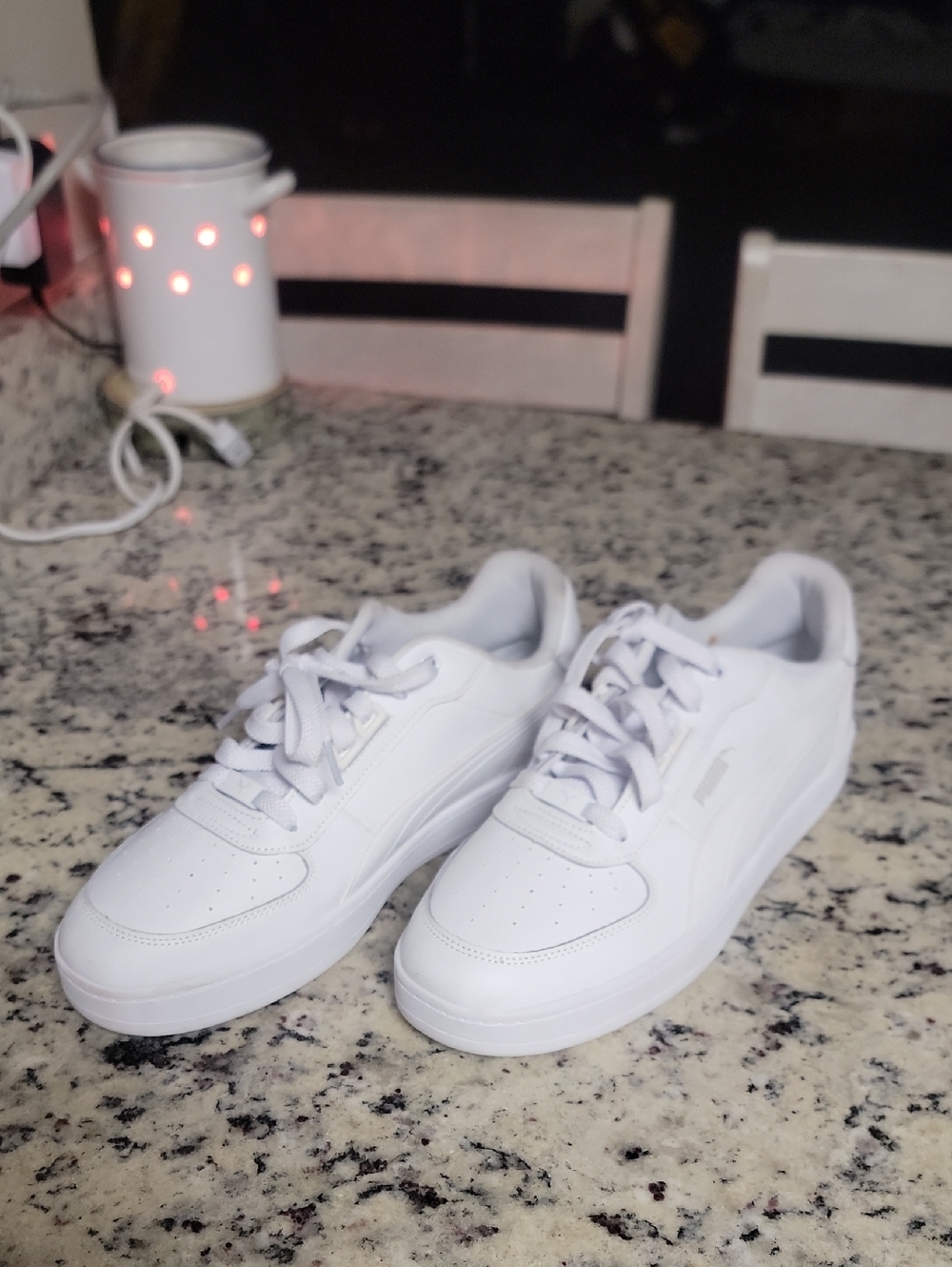 Puma White Low-Top Sneakers